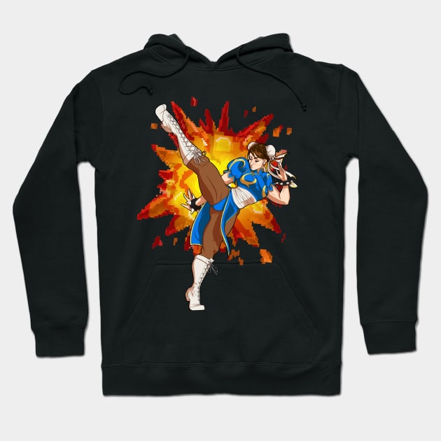 Chun-Li Kick! Hoodie by leilarii